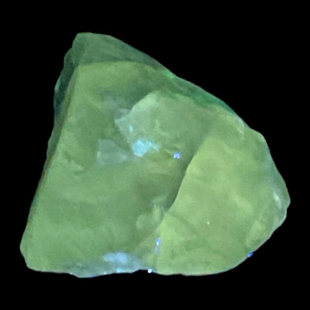 Satin Blue Art Glass Cullet Glowing Manganese Slag Glass #5GM18‎